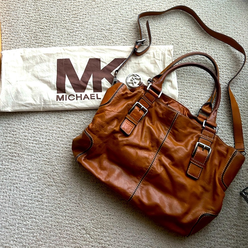 Michael Kors Camel Leather Purse - Picture 1 of 9